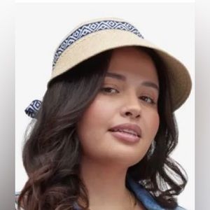 Sea & Grass new straw visor with ribbon protects you from the sun and adjustable